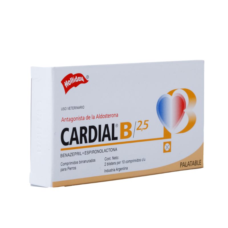 Cardial B 2.5 mg Soporte Cardiovascular (Caja x 20 Comprimidos) 2 Empaque Cardial B 2.5 mg Soporte Cardiovascular (Caja x 20 Comprimidos) de 20 comprimidos