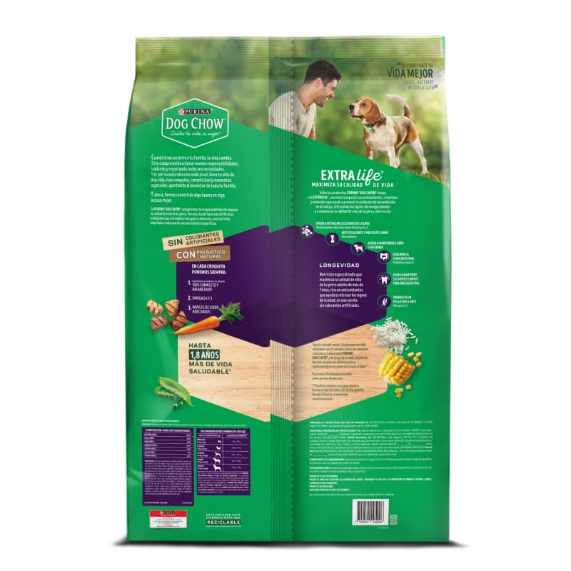 Dog Chow Longevidad Adultos 7+ 2 Empaque Dog Chow Longevidad Adultos 7+ de 8 kg