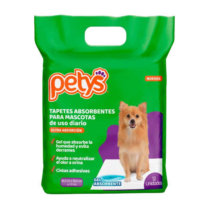 Petys Tapetes Absorbentes Medianos para Entrenamiento (Paquete x 12 Unidades) 1 Petys Tapetes Absorbentes Medianos para Entrenamiento (Paquete x 12 Unidades) para perros