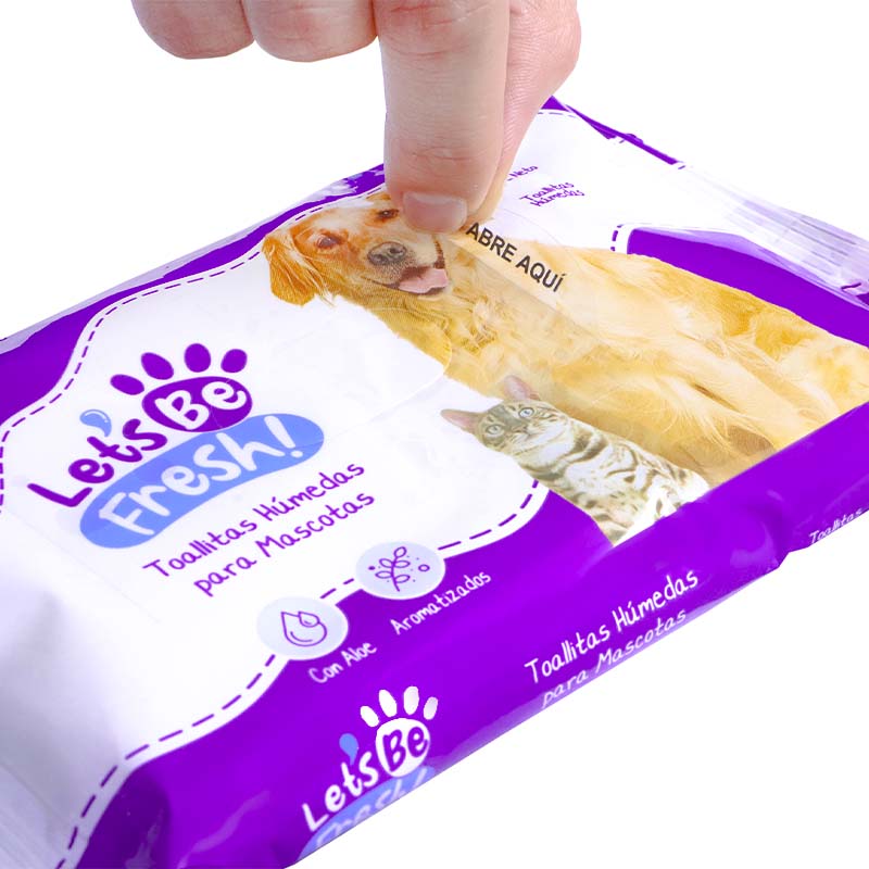 Let's Be Fresh Pañitos Húmedos Biodegradables con Aloe Vera (Paquete x 80 Unidades) 4 Empaque Let's Be Fresh Pañitos Húmedos Biodegradables con Aloe Vera (Paquete x 80 Unidades) de 80 und
