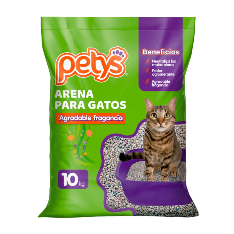 Petys Arena Aglomerante para Gato 2 Empaque Petys Arena Aglomerante para Gato de 10 kg
