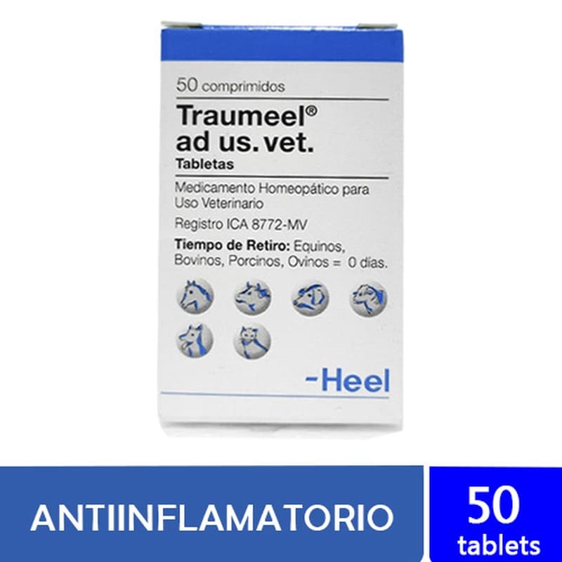 Heel Traumeel T Antiinflamatorio y Analgésico Homeopático (Frasco x 50 Tabletas) 2 Empaque Heel Traumeel T Antiinflamatorio y Analgésico Homeopático (Frasco x 50 Tabletas) de 50 medicamentos