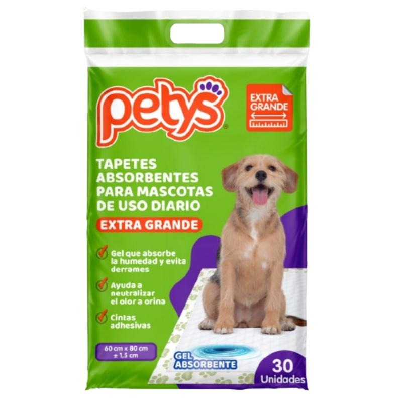 Petys Tapetes Absorbentes Extra Grandes XL (Paquete x 30 Unidades) 1 Petys Tapetes Absorbentes Extra Grandes XL (Paquete x 30 Unidades) para perros