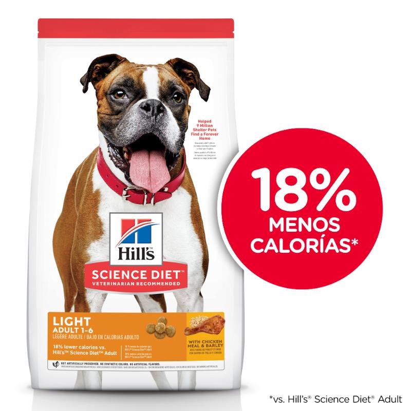 Hill's Science Diet Light Adult 1-6 Pollo 3 Empaque Hill's Science Diet Light Adult 1-6 Pollo de 15 lb