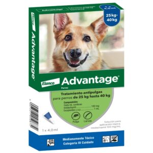 Advantage Antipulgas para Perros de 25 a 40 kg (Pipeta 4 ml) para perros
