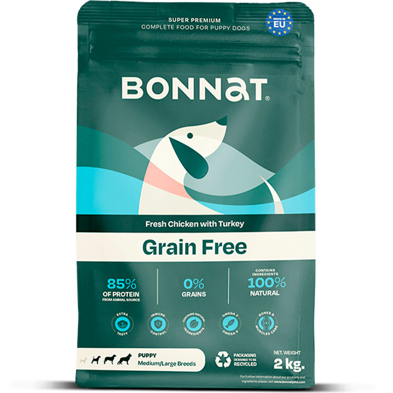 Bonnat Grain Free Canine Puppy Medium & Large Breeds 1 Alimento Bonnat Grain Free Canine Puppy Medium & Large Breeds para perros