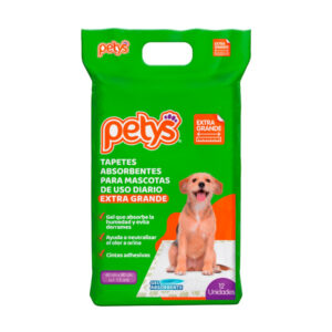 Petys Tapetes Absorbentes para Perros (60x80 cm - Paquete x 12 Unidades) para perros