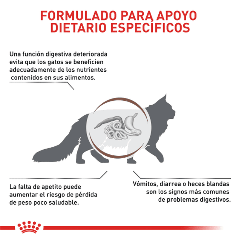Royal Canin VHN Gastrointestinal Feline 3 Empaque Royal Canin VHN Gastrointestinal Feline de 2 kg