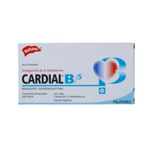 Cardial B 5 mg Soporte Cardiovascular (Caja x 20 Comprimidos) para perros
