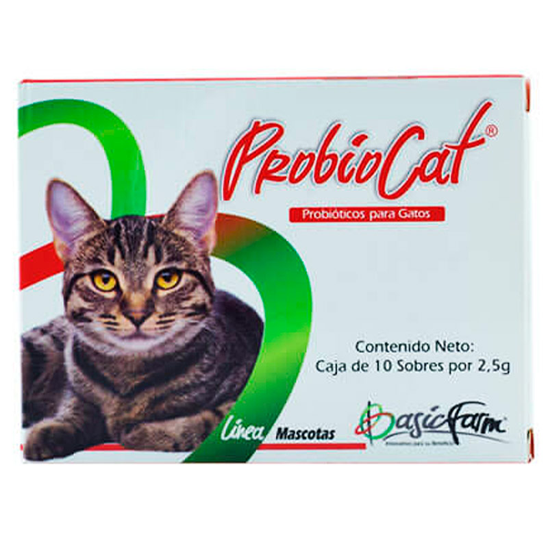 Probiocat Simbiótico y Probiótico Felino (Caja x 10 Sobres) 1 Probiocat Simbiótico y Probiótico Felino (Caja x 10 Sobres) para perros