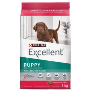 Alimento Purina Excellent Cachorro Razas Medianas y Grandes Pollo y Arroz para perros