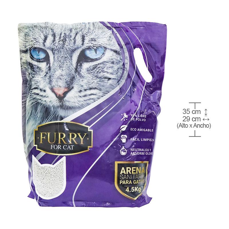 Furry Arena Aglomerante Clásica para Gato 4 Empaque Furry Arena Aglomerante Clásica para Gato de 4.5 kg