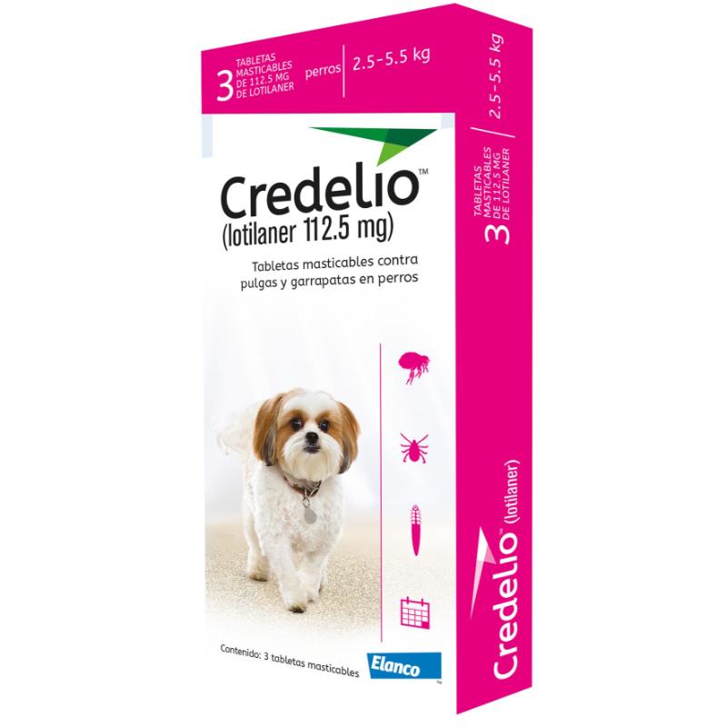 Credelio Antipulgas para Perros de 2.5 a 5.5 kg 1 Credelio Antipulgas para Perros de 2.5 a 5.5 kg para perros