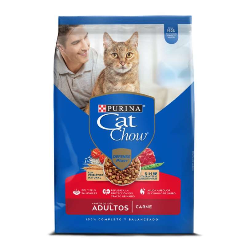 Purina Cat Chow Adultos Activos Sabor Carne 1 Alimento Purina Cat Chow Adultos Activos Sabor Carne para perros