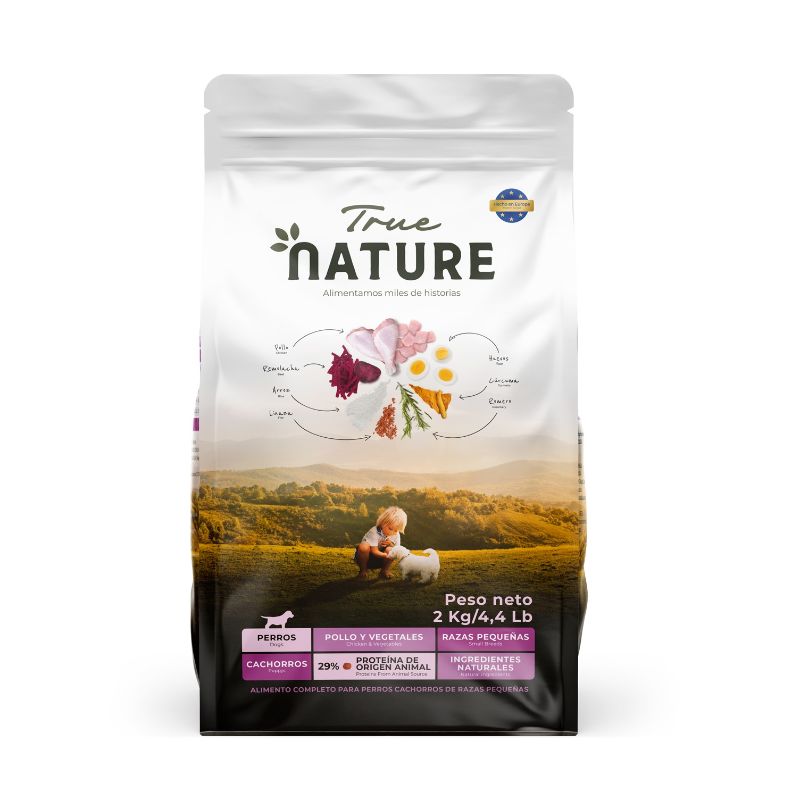 True Nature Puppy Razas Pequeñas Pollo y Vegetales 1 Alimento True Nature Puppy Razas Pequeñas Pollo y Vegetales para perros
