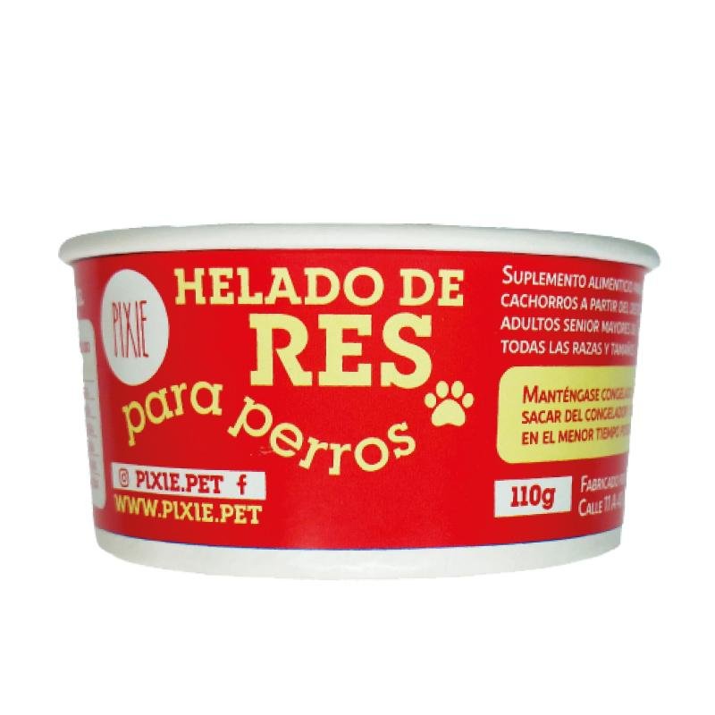 Pixie Helado para Perro sabor Res 110 g 1 Alimento Pixie Helado para Perro sabor Res 110 g para perros