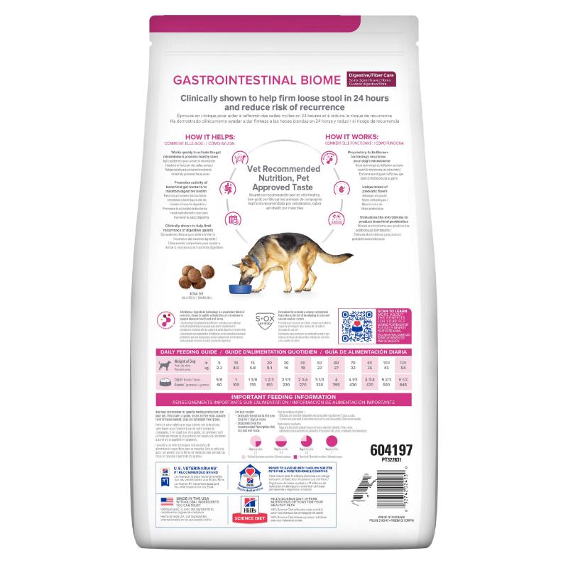 Hill's Prescription Diet Gastrointestinal Biome Microbiome Care 2 Empaque Hill's Prescription Diet Gastrointestinal Biome Microbiome Care de 8 lb