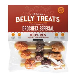Alimento Belly Treats Brochetas de Res y Cerdo 3 uds para perros