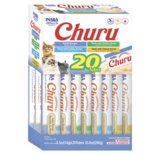 Alimento Inaba Churu Variedad de Atún Caja x20 Tubos para perros