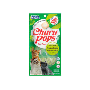 Inaba Churu Pops Gato Atún con Pollo (4 Tubos)