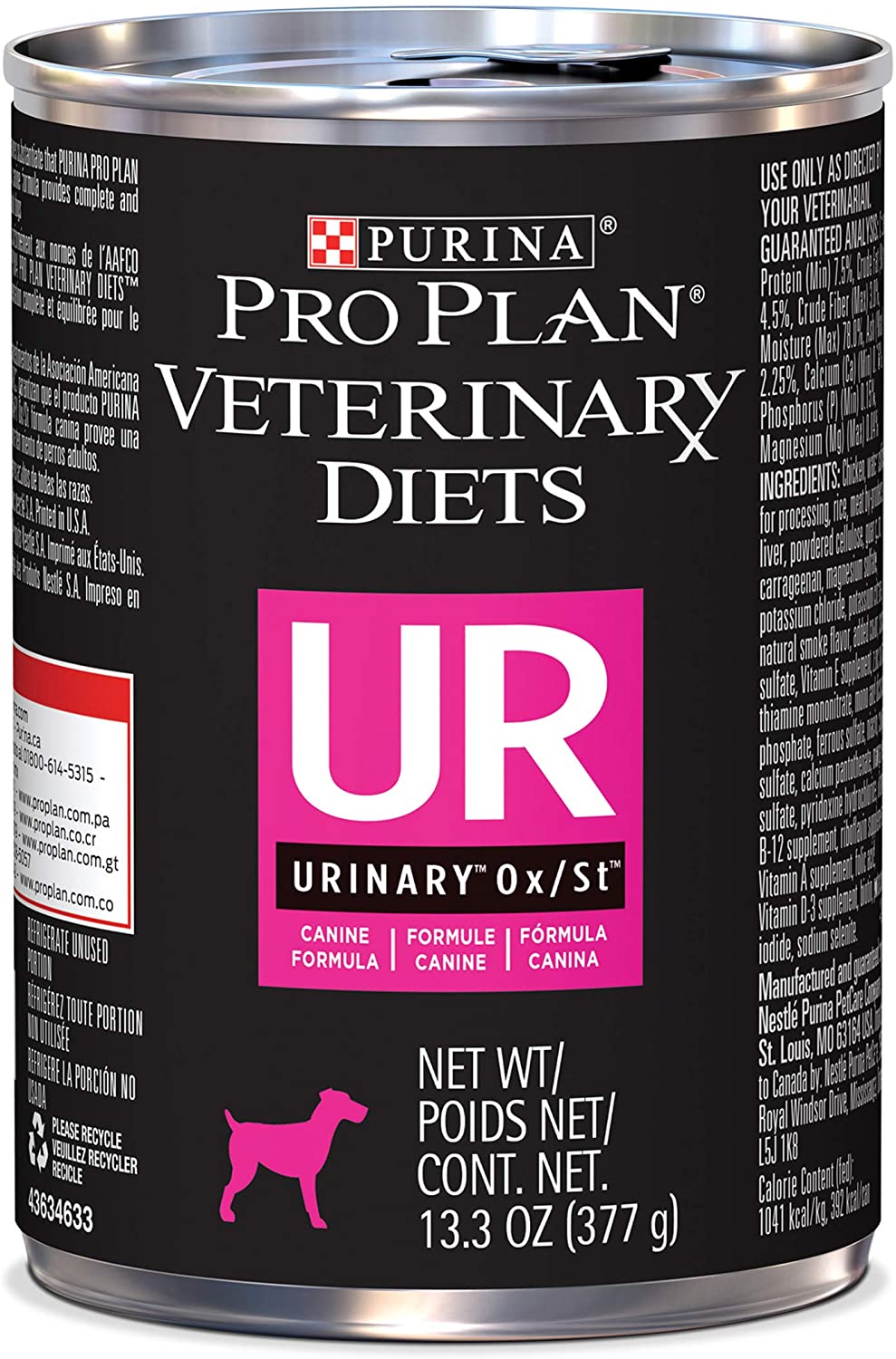 Pro Plan Veterinary Diets UR Urinary Ox/St Perro Lata 13,3 oz 1 Pro Plan Veterinary Diets UR Urinary perro lata 13,3 oz