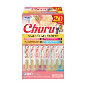 Churu Inaba Atún y Mariscos Variedad Gato - 20 tubos