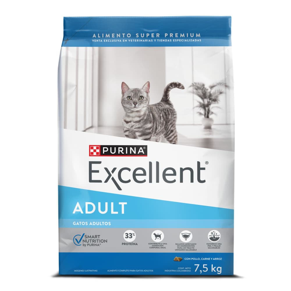 Purina Excellent Gato Adulto Pollo y Arroz 1 Purina Excellent Gato Adulto Pollo y Arroz