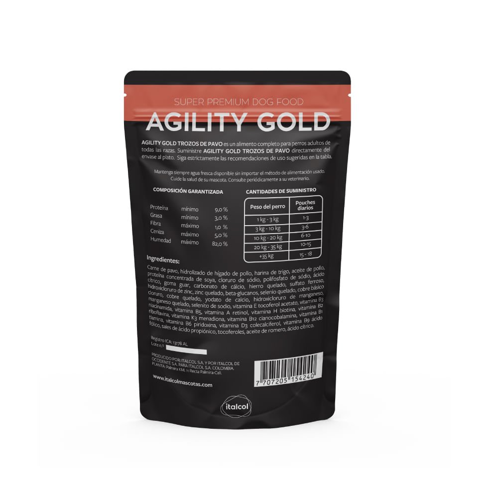 Agility Pouch Trozos de Pavo Perro 100 g 2 Agility Pouch trozos de pavo para perro 100 g