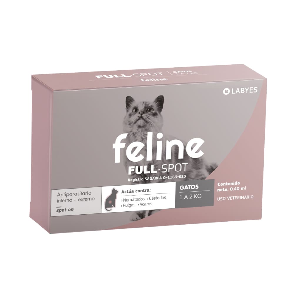 Feline Fullspot Antiparasitario Interno y Externo Gato (Pipeta) 1 Feline Fullspot antiparasitario interno y externo para gato