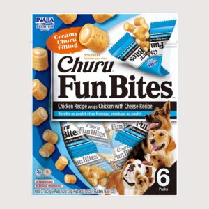 Inaba Churu Fun Bites pollo relleno de pollo y queso para perro 6 unidades