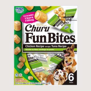 Inaba Churu Fun Bites pollo relleno de atún para perro 6 unidades