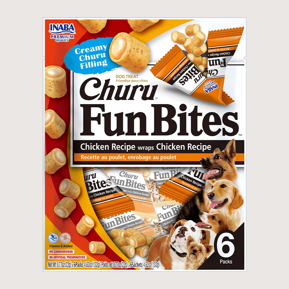 Inaba Churu Fun Bites Pollo Relleno de Pollo Perro (6 uds) 1 Inaba Churu Fun Bites pollo relleno de pollo para perro 6 unidades