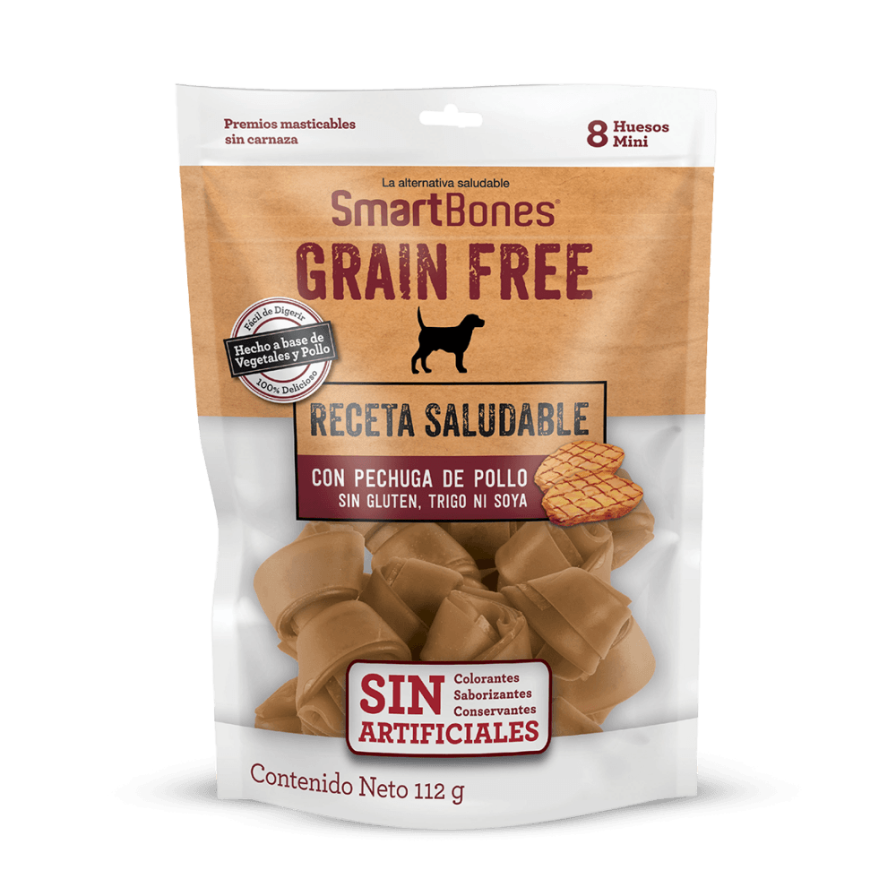 SmartBones Grain Free Mini sin Carnaza (8 huesos, 112 g) 1 SmartBones Grain Free Mini sin carnaza 8 huesos 112 g