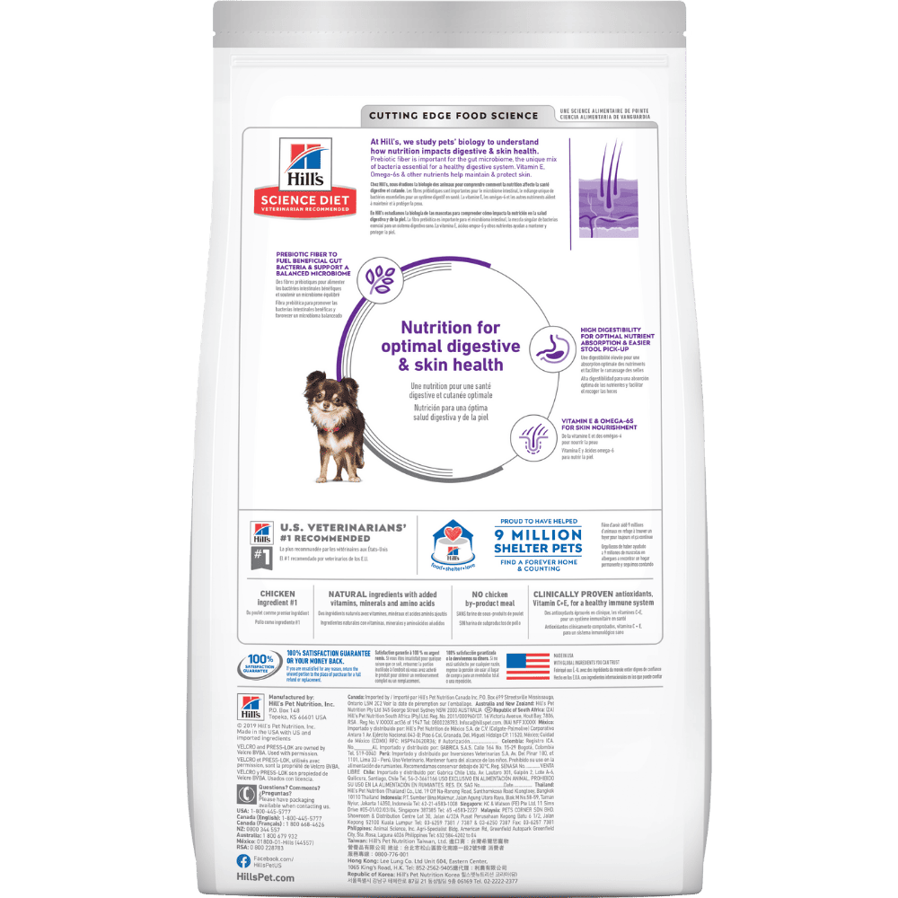 Hill's Science Diet Adulto Razas Pequeñas y Mini Piel y Estómago Sensibles 2 Hill's Science Diet Adulto Razas Pequeñas y Mini Piel y Estómago Sensibles 4 lb