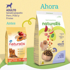 Naturalis Adulto Raza Pequeña pollo, pavo y frutas 2,5 kg