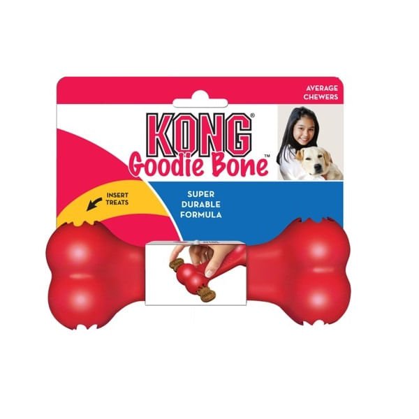 KONG Goodie Bone Hueso Rellenable Perro Talla M 1 KONG Goodie Bone hueso rellenable para perro talla M