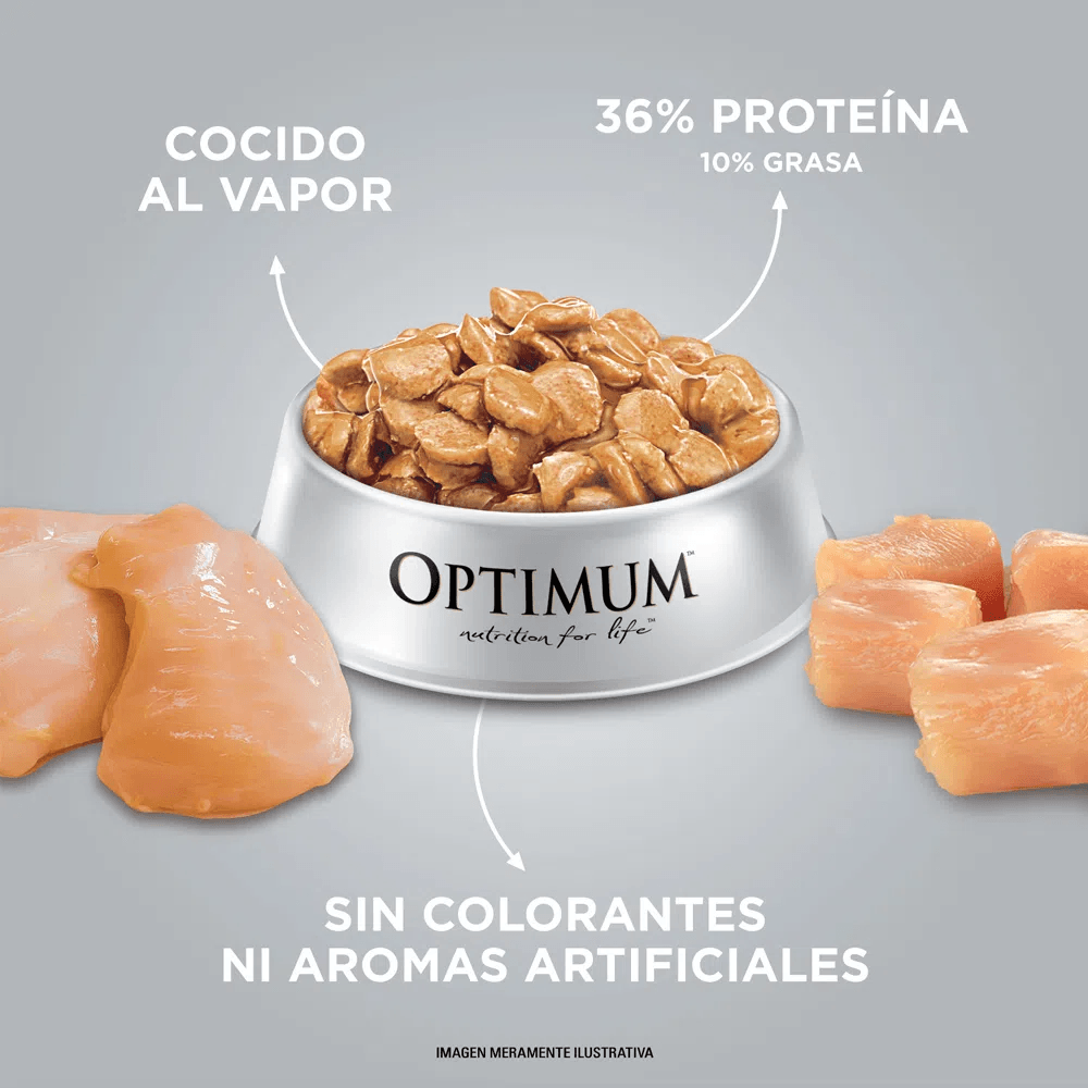 Optimum Gatos Castrados Pollo Húmedo 85 g 2 Optimum gatos castrados pollo húmedo 85 g