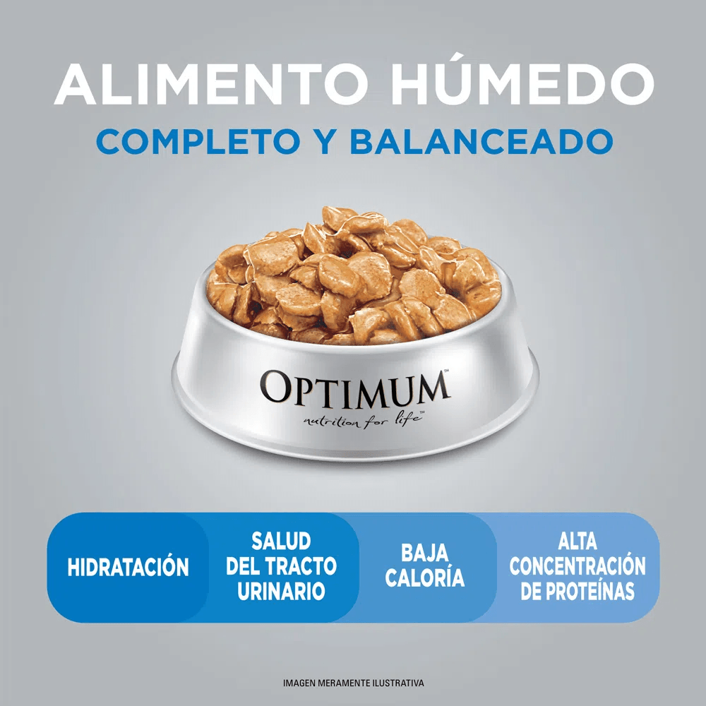Optimum Gatos Castrados Pollo Húmedo 85 g 3 Optimum gatos castrados pollo húmedo 85 g