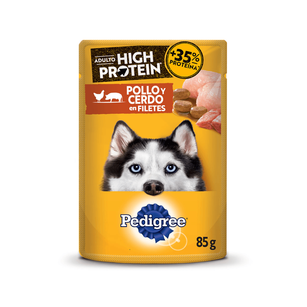 Pedigree High Protein Pollo y Cerdo Pouch 85 g 1 Pedigree High Protein Pollo y Cerdo Pouch 85 g