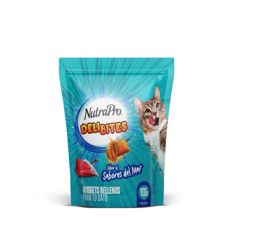 Nutrapro Nuggets Rellenos Sabores del Mar para Gato 100 g 1 Nutrapro Nuggets rellenos sabores del mar para gato 100 g