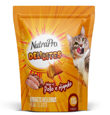 Nutrapro Nuggets Rellenos de Pollo e Hígado para Gato 100 g 1 Nutrapro Nuggets rellenos de pollo e hígado para gato 100 g