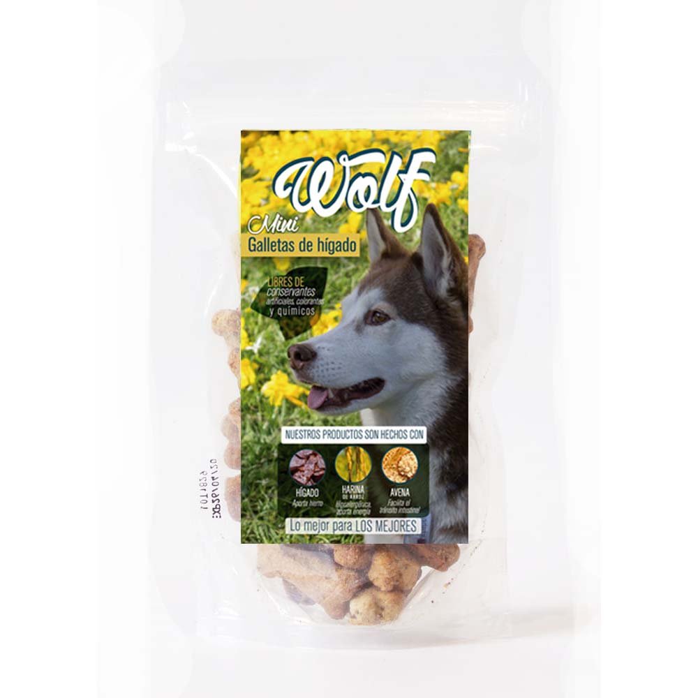 Wolf Mini Galletas de Hígado 3 Wolf Mini Galletas de Hígado, detalle del producto