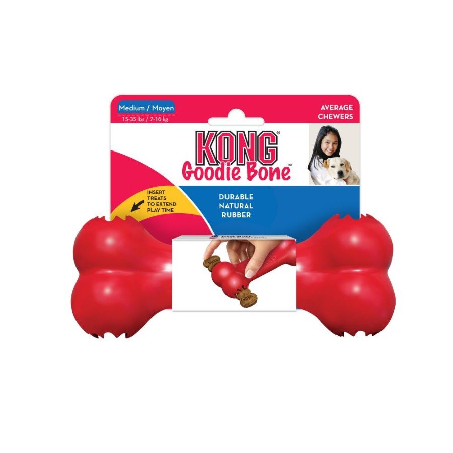 KONG Goodie Bone Hueso Rellenable Perro Talla M 3 KONG Goodie Bone Hueso Rellenable Perro Talla M, detalle del producto