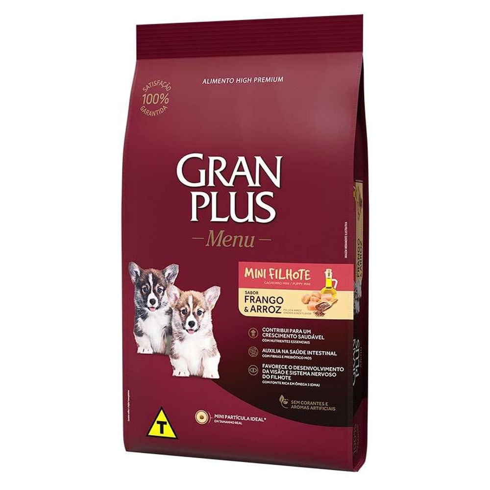 Gran Plus Menú Cachorro Razas Mini y Pequeñas Pollo y Arroz 3 kg 2 Gran Plus Menú cachorro mini pollo y arroz