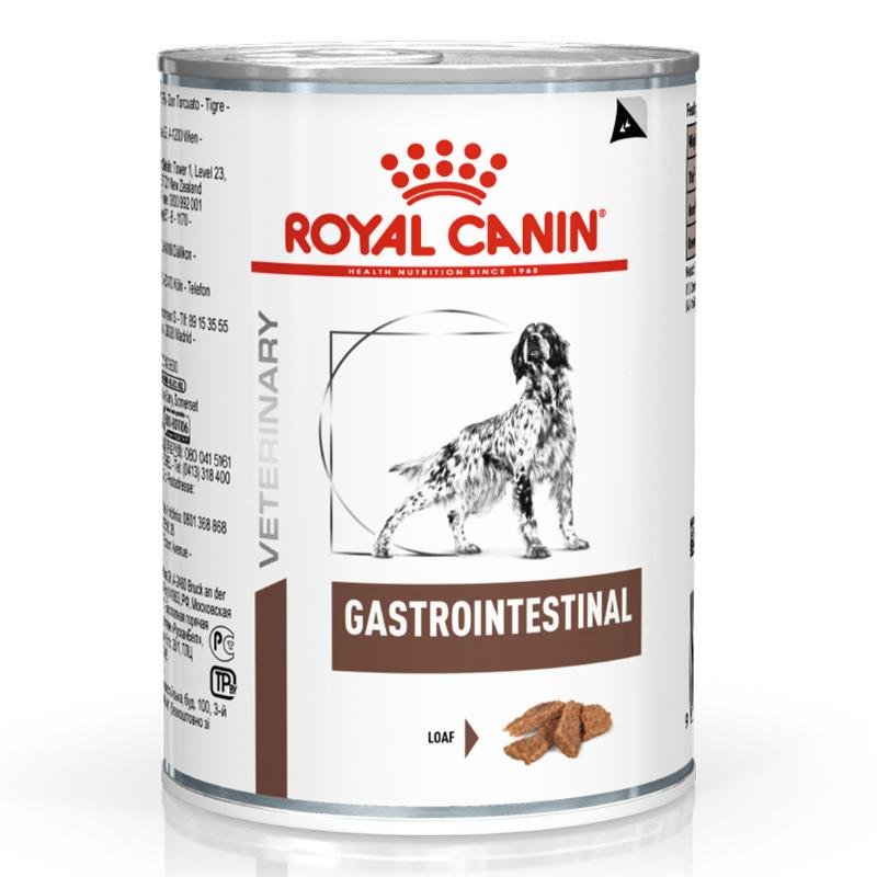 Royal Canin Gastro Intestinal He Dog Wet 2 Royal Canin Gastro Intestinal He Dog Wet, vista lateral del empaque