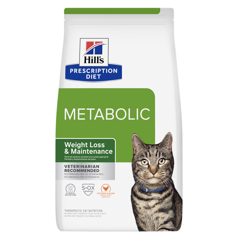 Hill's Prescription Diet Metabolic Weight Management para Gato 4 lb 1 Bolsa de Hill's Prescription Diet Metabolic Weight Management para gato, sabor pollo