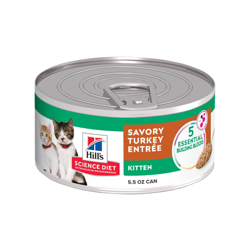 Hill's Science Diet Kitten Pavo (Lata 5,5 oz) 2 Hill's Science Diet Kitten Pavo (Lata 5,5 oz), vista lateral del empaque