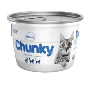 Chunky Delicat Pollo para Gato (Pote), vista frontal del empaque