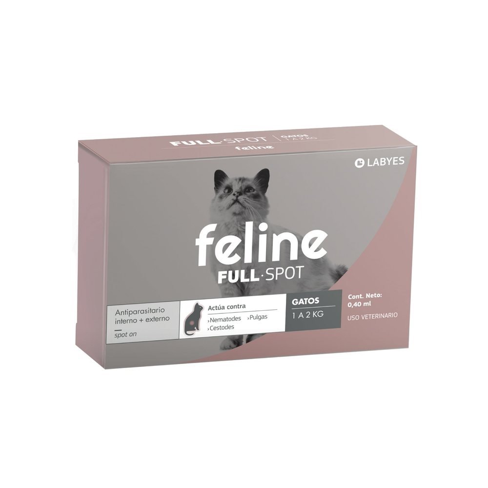 Feline Fullspot Antiparasitario Interno y Externo Gato (Pipeta) 3 Feline Fullspot Antiparasitario Interno y Externo Gato (Pipeta), detalle del producto